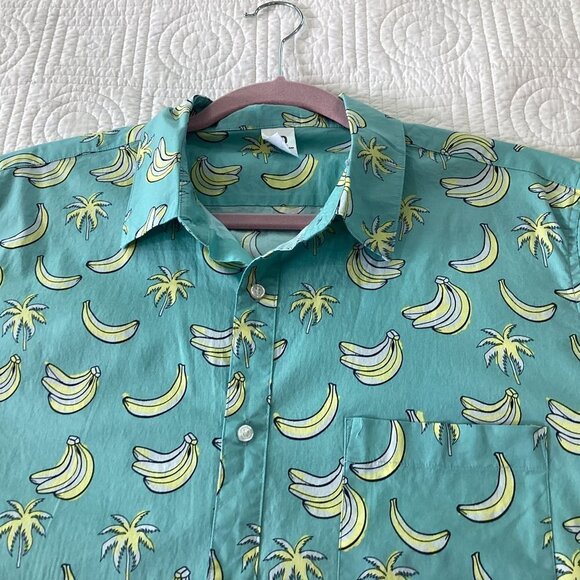 Quite Storm Surf Shop Banana Split Button Down Mens shirt size XL - Picture 9 of 14